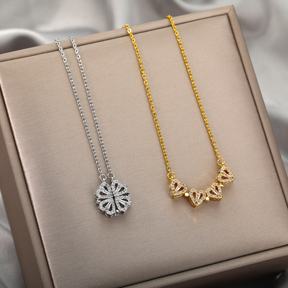Van Clover Necklace Designer Four Leaf Clover Pendant Sicilian Light Luxury  Pendant Double Sided Four Leaf Grass Gold Small Simple Mini Lucky Collar  Chain Female 18k From 30,57 € | DHgate